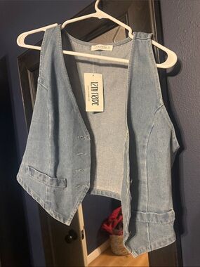 Light Wash Denim Vest - 12th Tribe